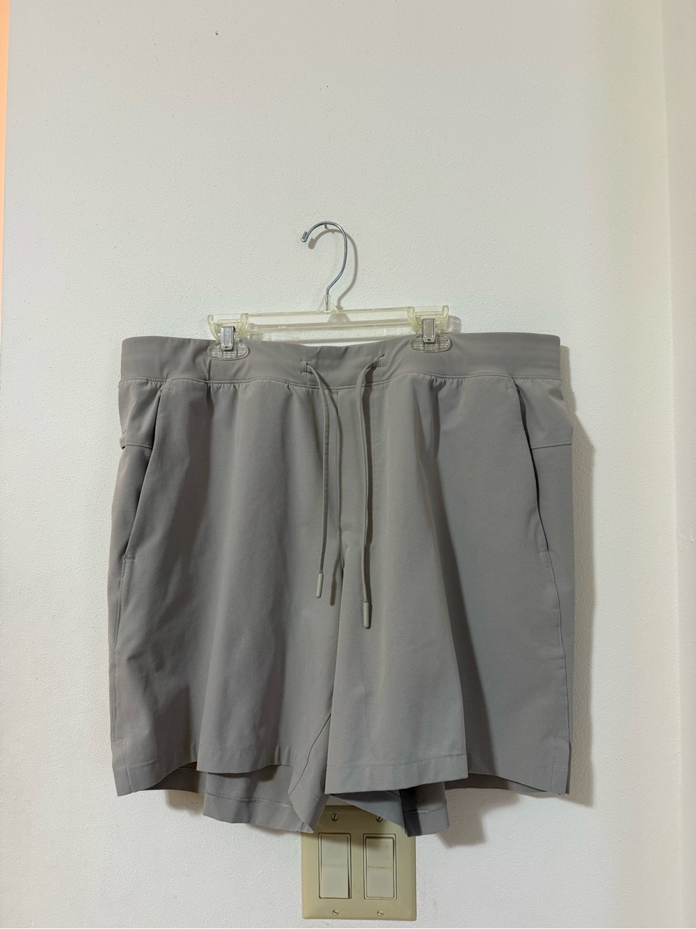lululemon athletica Light Gray Performance Drawstring Shorts